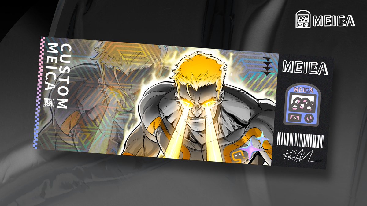 Thank you <a href="/MEICA_LAB/">MEICA</a> for granting me this ticket for a custom!! It looks so cool! 🔥🔥

And a very special thanks to <a href="/CathOnChain/">Cath 🖤</a> &amp; <a href="/MisaKiBTC/">MisaKi</a> for the opportunity. Can't wait for the super cute chibi collection to drop 🥰