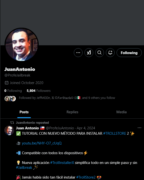 Caleb779921's tweet photo. @ProfeJuAntonio @Signulous @ProfeJailbreak Listo profe! Estaré a tanto a sus publicaciones y muchísima suerte a todos!!😄 https://t.co/0sNS6MbFqt