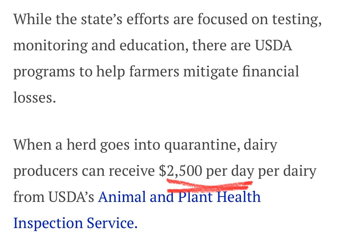 So these dairy companies get $2.5k per DAY for being breeding grounds for pandemics