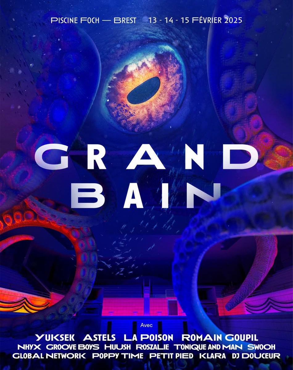 Je suis à l'affiche du Festival Grand Bain, à Brest le 15/02 ! 🏊🏼‍♀️
festivalgrandbain.fr