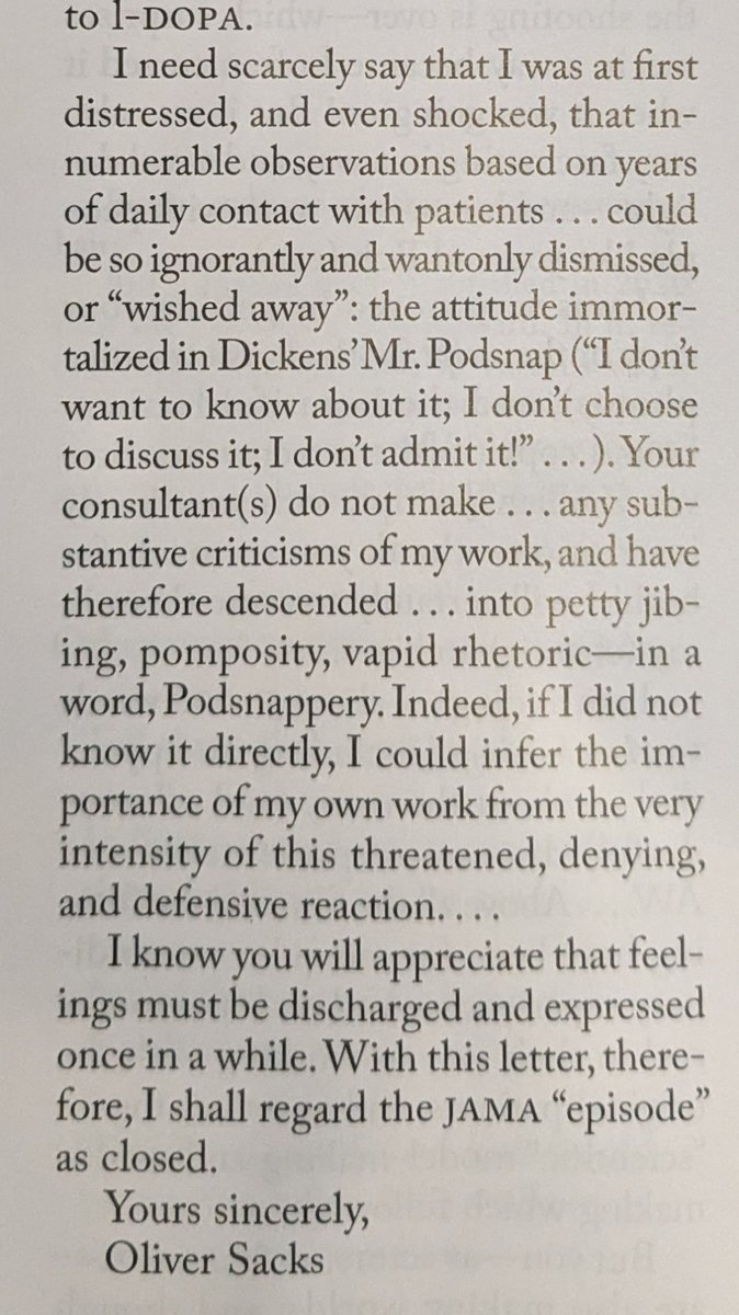 MalikMashail's tweet image. Oliver Sacks' letter to a journal editor in response to a set of bad reviews