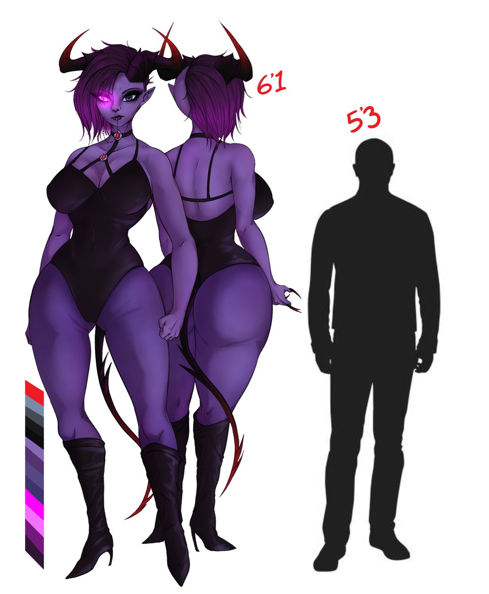 FenFenToasT's tweet photo. @take2_action Here be the tiefling/succubus Fenya, she is a goofy ahh goober. chaotic energy and a big cutie. def not forced to say that <.< https://t.co/vDy5SfvzS8