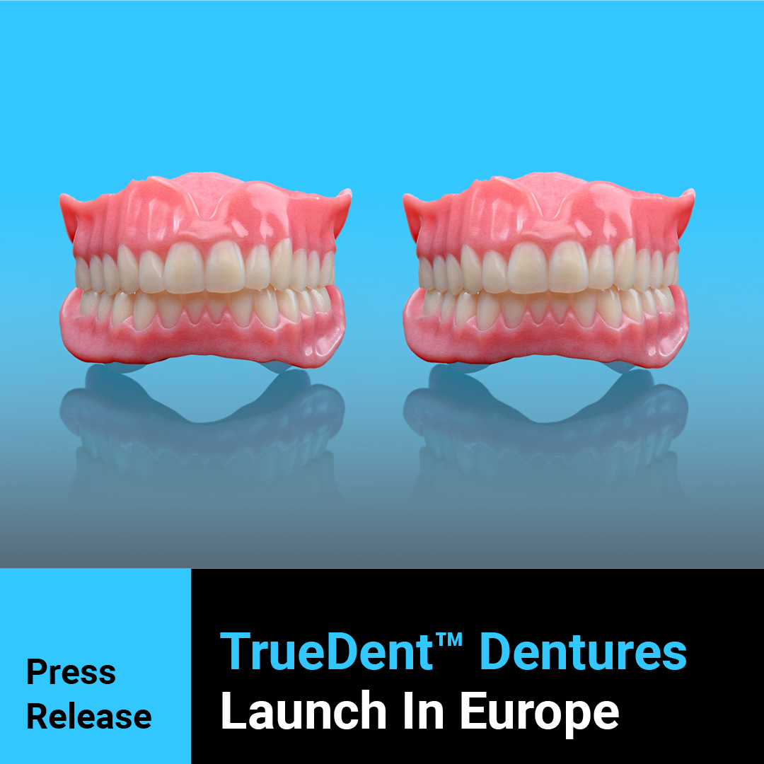 Stratasys's tweet photo. Thrilled to announce that our revolutionary TrueDent-D resin for monolithic 3D printed TrueDent dentures is available for sale in Europe, marking a significant milestone in digital dentistry innovation.
https://t.co/uiRxUxEIml
#TrueDent #CECertification #Dental3DPrinting https://t.co/I1YO3843G5