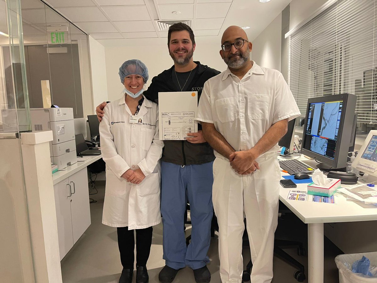 🌍 SEAL IT IDE Trial Update 🌍
Cleveland Clinic hits 10 enrollments,  the site that leads the SEAL IT trial!

Today’s 70th case was enrolled by Dr. Shazam Hussain, with contributions this week from Dr. Ashutosh Mahapatra.

Thank you, Cleveland Clinic team!

#SEALIT #Galaxy