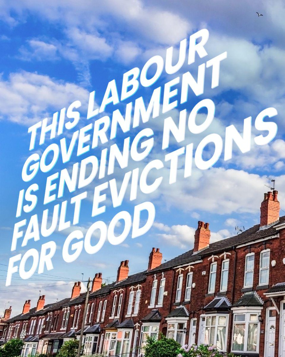 I was proud to vote for the Renters' Rights Bill tonight.

For 7,000 private-rent households in Northfield, that's:

🏠Ending 'no fault' evictions
🏠New powers to challenge rent increases above market rates
🏠Extending the Decent Homes Standard to the private rental sector