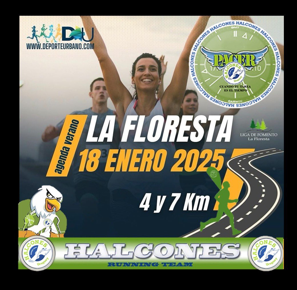 Halconesuy's tweet photo. Este 18 de enero los Pacers de Halcones Uruguay te ayudan a cumplir con tus objetivos de carrera.
Solo sigue el tiempo de la banderita. 
Porque donde se corre siempre hay un halcón. https://t.co/7Un8xzRzdX