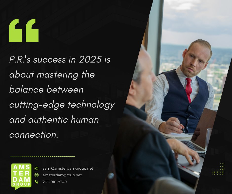 2025 is here, and the communications game has changed. At Amsterdam Group, we’re leveraging AI, authentic storytelling, and diverse strategies to help clients thrive in an ever-evolving media landscape. Let’s shape your breakthrough year.

#PR2025 #DigitalStrategy