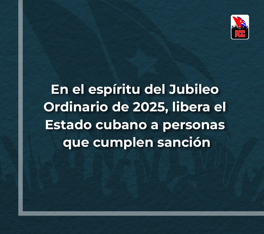 La liberación anunciada de un grupo de personas privadas de libertad en apego a nuestras leyes, es un acto soberano y una práctica frecuente de la Revolución. Constituye un gesto hacia el Papa Francisco, en el espíritu del Jubileo declarado por este.
pcc.cu/en-el-espiritu…