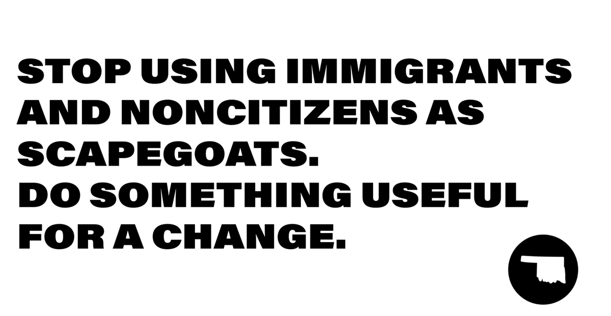 jnorcr's tweet photo. @RyanWaltersSupt STOP USING IMMIGRANTS AND NONCITIZENS AS SCAPEGOATS.
#DOSOMETHINGUSEFUL FOR A CHANGE.
-----
#StopTrumpism #Oklahoma #StopMAGA https://t.co/0wEf5bMacR