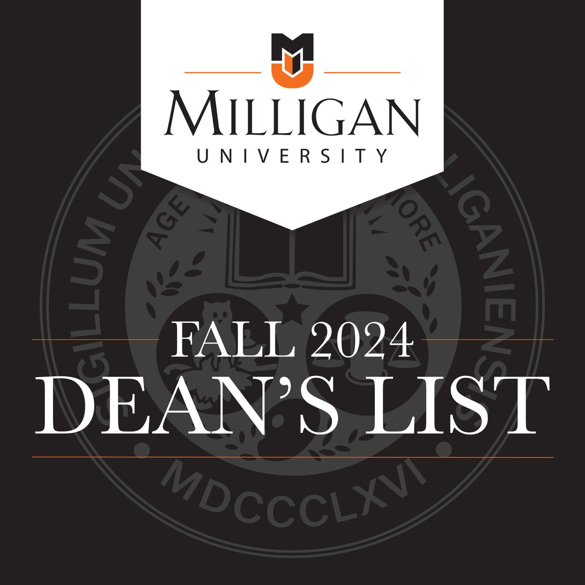 Milligan University (@milligan_univ) on Twitter photo Congratulations to over 400 outstanding students who earned a spot on Milligan’s Fall 2024 Dean’s List! 🦬 📚  We’re so proud of your hard work.
See the full list of students at bit.ly/42ds7Te. Congratulations to over 400 outstanding students who earned a spot on Milligan’s Fall 2024 Dean’s List! 🦬 📚  We’re so proud of your hard work.
See the full list of students at bit.ly/42ds7Te.