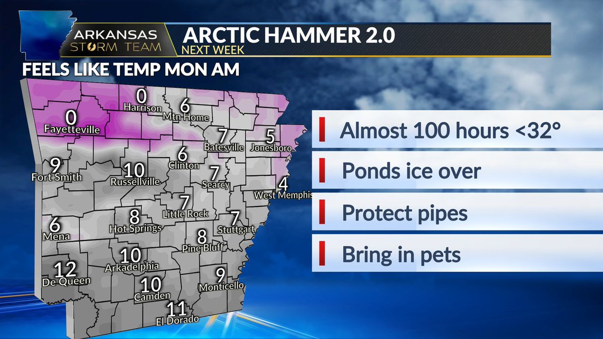 ToddYakoubian's tweet photo. Bring in the fur babies!  This cold means business #ARWX #ARStormTeam https://t.co/dPscHw6Umb