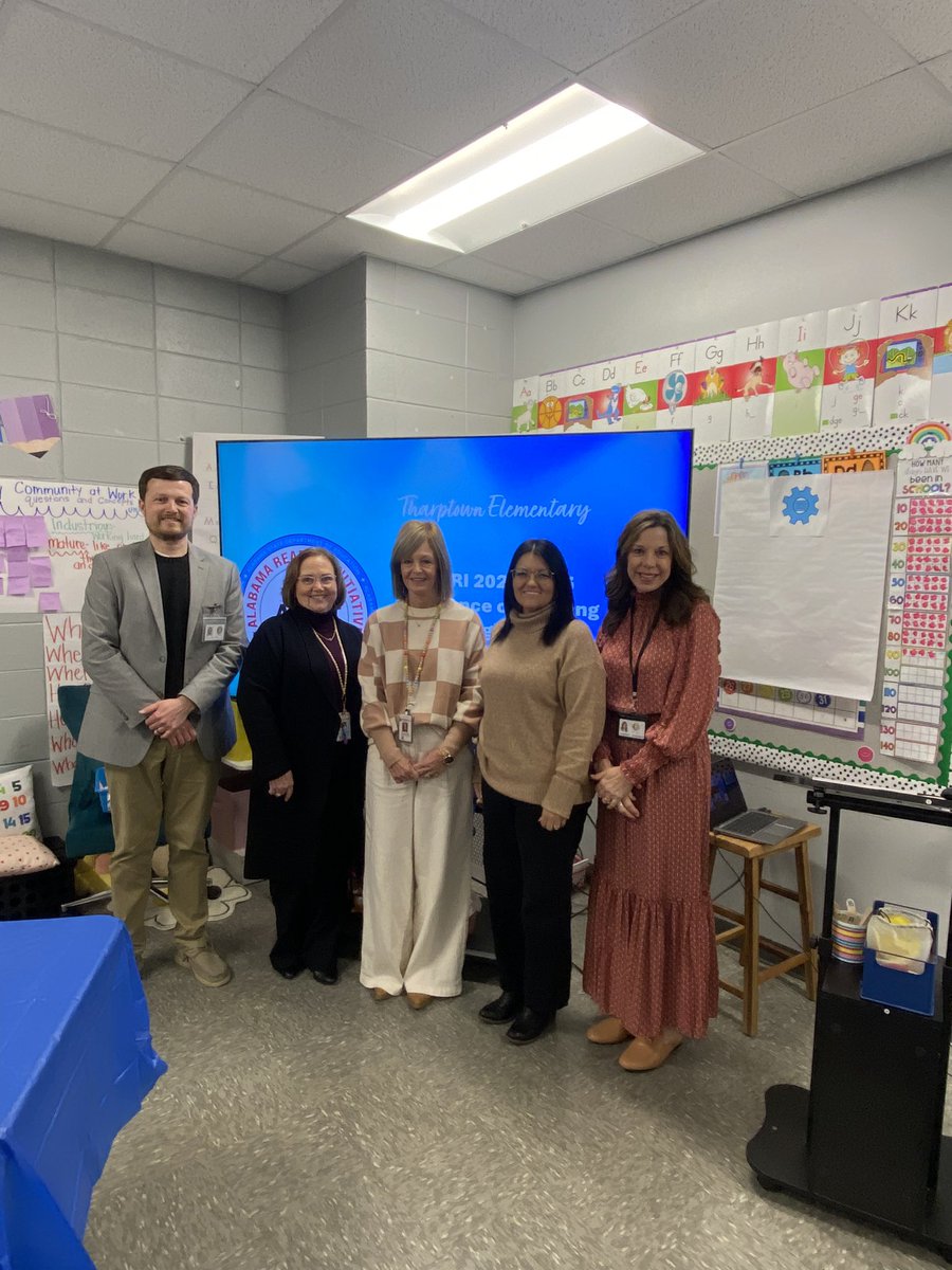 JennWarhurst's tweet photo. It was such an exciting day celebrating our district’s first ARI Spotlight School, Tharptown Elementary.  I couldn’t be more proud of the administration, teachers and students for their academic progress and tremendous growth @ETharptown @Alabama_Reading @FCSchoolsAL https://t.co/22tFgDyXYe
