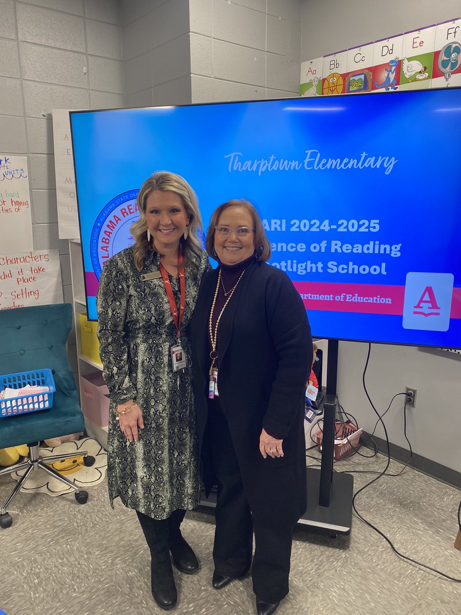 JennWarhurst's tweet photo. It was such an exciting day celebrating our district’s first ARI Spotlight School, Tharptown Elementary.  I couldn’t be more proud of the administration, teachers and students for their academic progress and tremendous growth @ETharptown @Alabama_Reading @FCSchoolsAL https://t.co/22tFgDyXYe