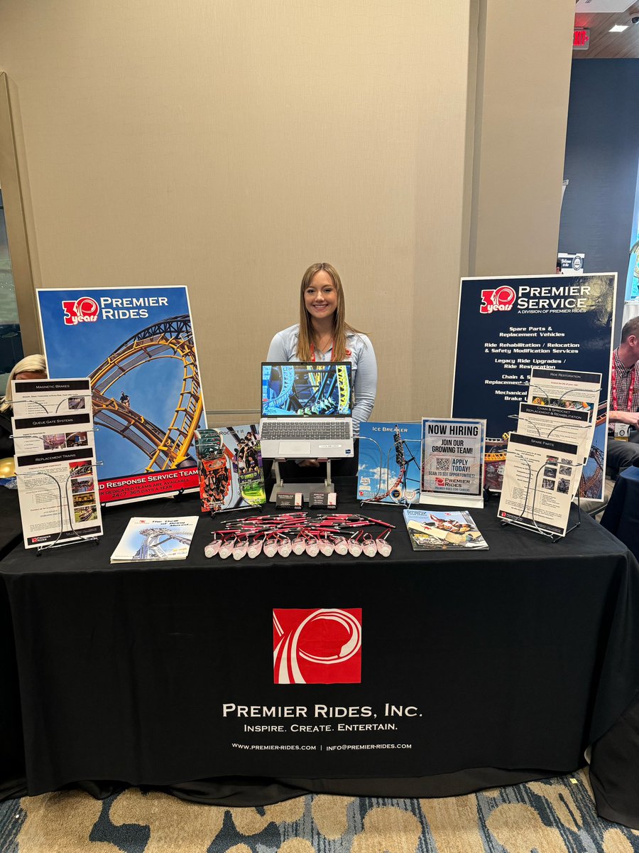 premierrides's tweet photo. Visit the #PremierRides table at the @AIMS_Int Safety Seminar for all things #safety and to learn what #PremierService can do for your park! 🦺🛠️

#ProudSponsor #LeadingtheExperience #RollerCoaster #AIMS #AttractionsIndustry #SafetyFirst @IAAPAHQ @TEA_Connect https://t.co/jgd5NYIYLp