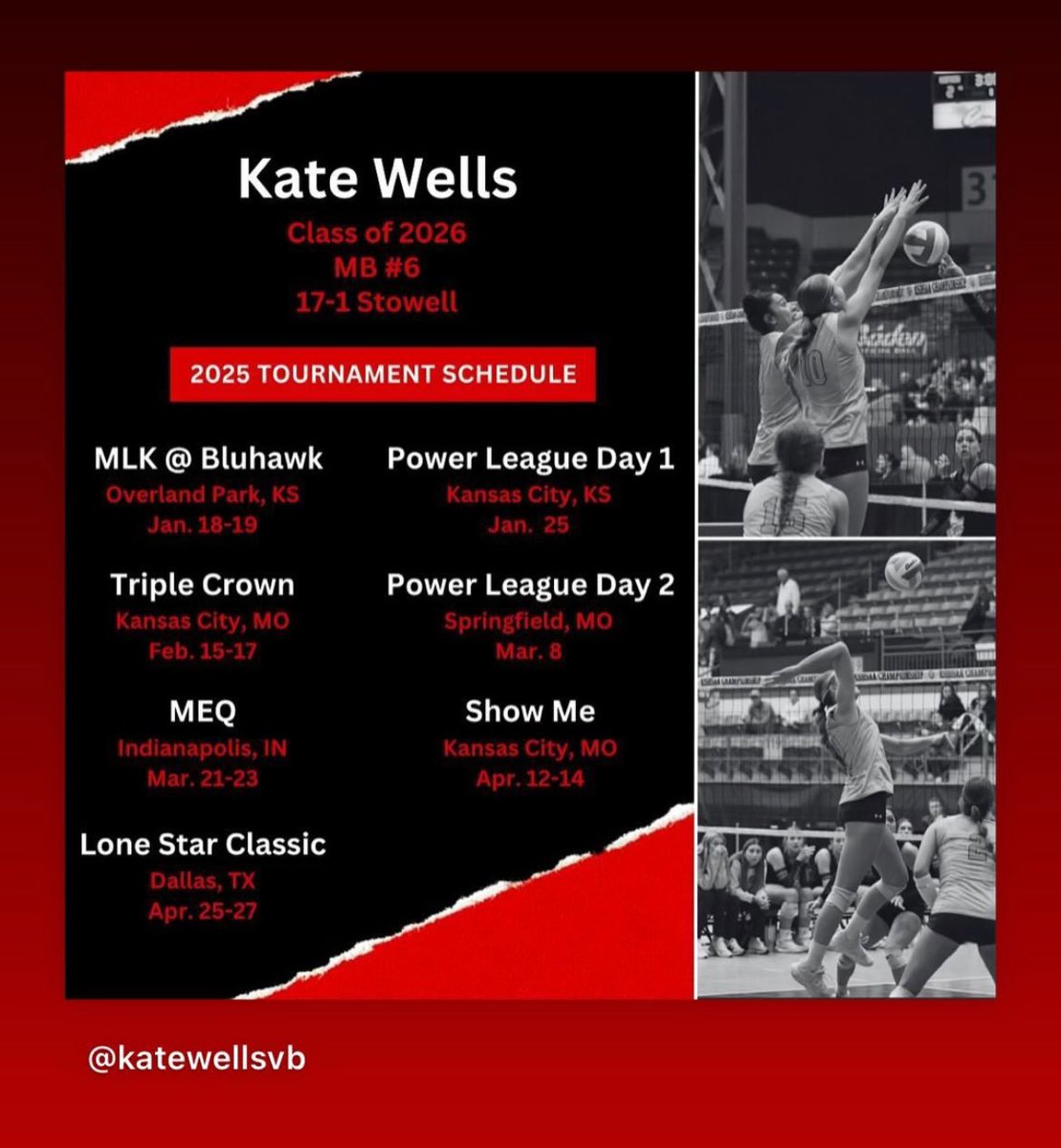 JenMWells5's tweet photo. @KateWells2026 
We look forward to watching you on the court this season! https://t.co/QBASCMuHmH