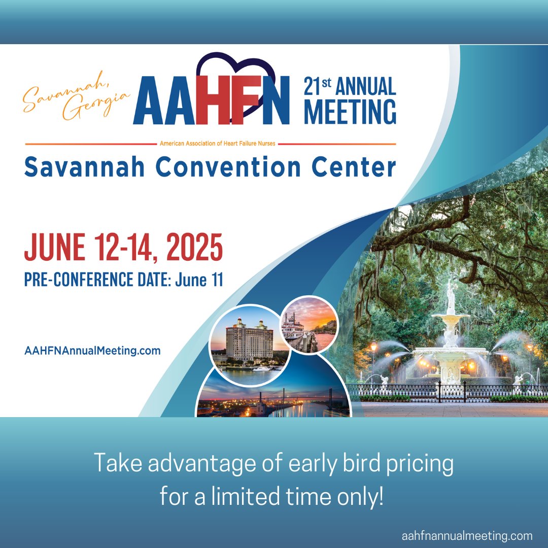 AAHFN's tweet photo. Join us in Savannah for the 2025 Annual Meeting! Here are the top 3 reasons you should attend.

https://t.co/jt1WR6lbXf
#AAHFN2024 https://t.co/fiIyueR3ZF