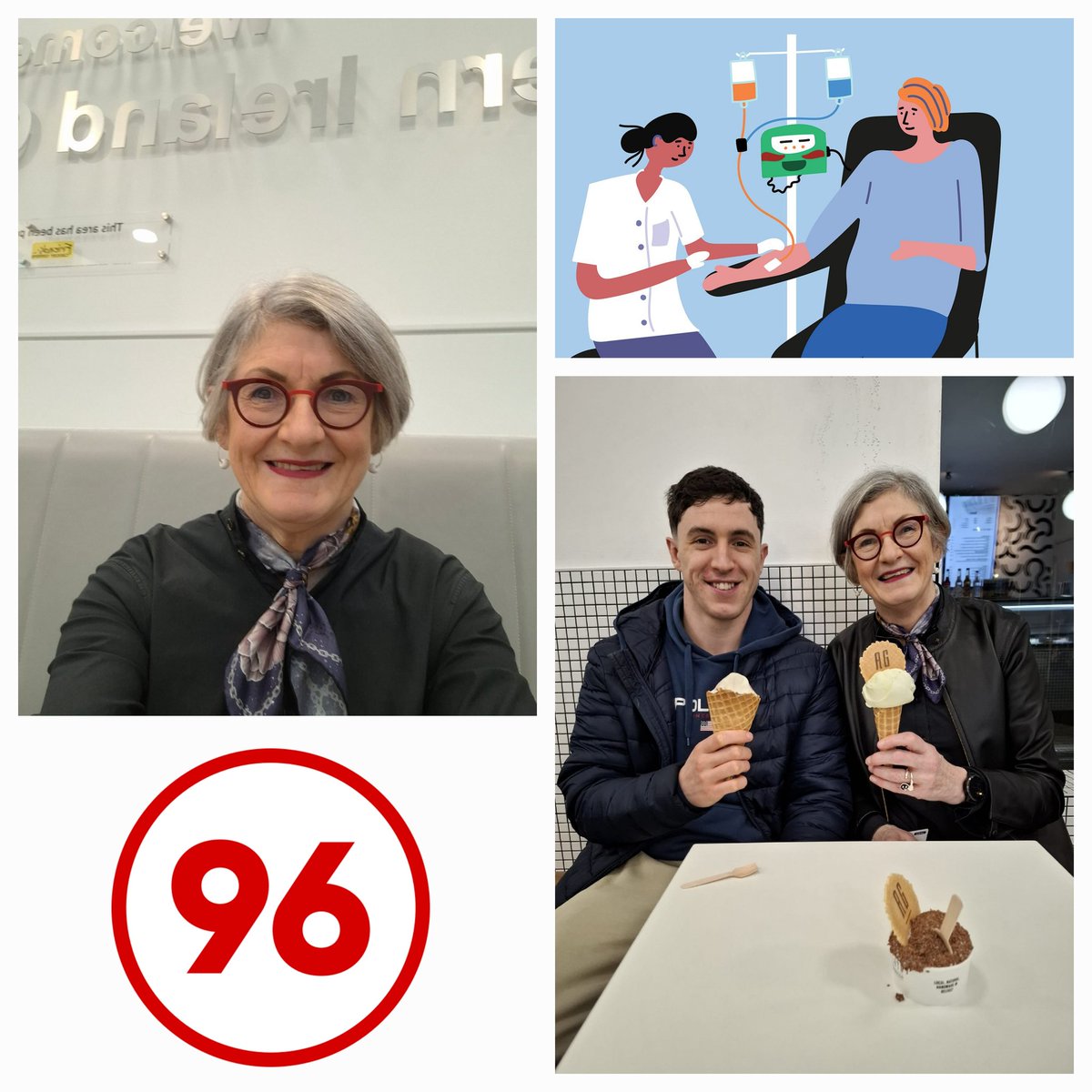 Ann McBrien (@annmcbrien_) on Twitter photo <a href="/5kYWBelfast/">5kYWBelfastOrmeau</a> #100YourWay
Today I had my 96th treatment for metastatic breast cancer in NI Cancer Centre, & afterwards, as is tradition, we had🍦 at Al Gelato, Belfast.
#Chemo/#IceChemo
#FamilyTradition🥰
#FindingJoy
Nurse Kevin & Gelato's Michael showed extreme kindness today 🙏. <a href="/5kYWBelfast/">5kYWBelfastOrmeau</a> #100YourWay
Today I had my 96th treatment for metastatic breast cancer in NI Cancer Centre, & afterwards, as is tradition, we had🍦 at Al Gelato, Belfast.
#Chemo/#IceChemo
#FamilyTradition🥰
#FindingJoy
Nurse Kevin & Gelato's Michael showed extreme kindness today 🙏.