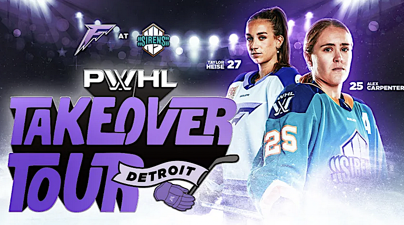 barryjanoff's tweet photo. The @thepwhlofficial Professional Women’s Hockey League set a U.S. pro women's #hockey attendance record when 14,018 people attended the game between the Minnesota Frost and Montreal Victorie as part of the league’s Takeover Tour on Sunday. https://t.co/WyQnWgG2jJ