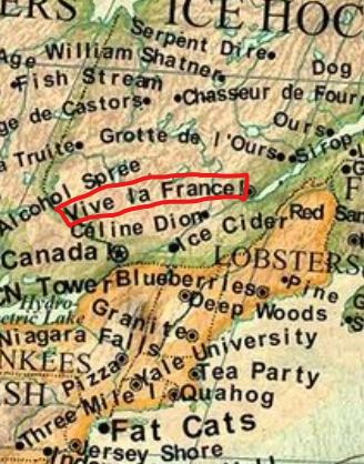 BaratonEdouard's tweet image. et mon cas #francité synchronique ou subie #québécoise du jour.
tiré d'un carte des préjugées et stéréotypes nord-américains.