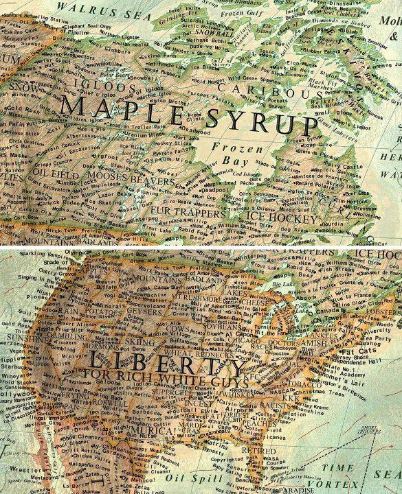 BaratonEdouard's tweet image. et mon cas #francité synchronique ou subie #québécoise du jour.
tiré d'un carte des préjugées et stéréotypes nord-américains.