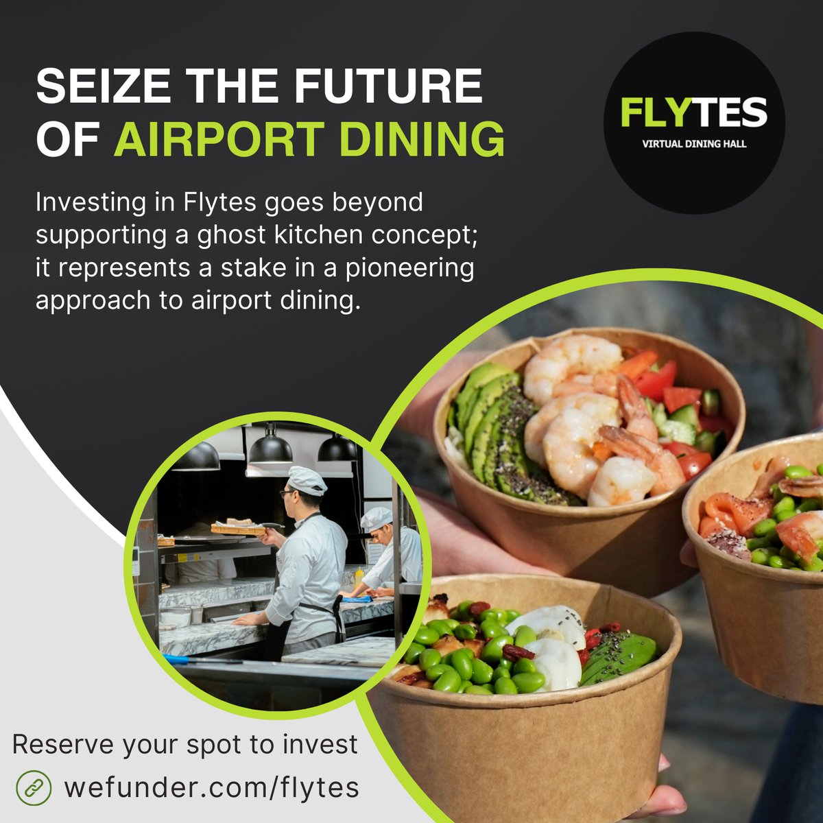 TheFlytesGuy's tweet photo. Imagine turning underused airport kitchens into thriving hubs of convenience.
Flytes is redefining airport dining with innovative ghost kitchen technology.
Reserve your spot: https://t.co/RASsPsXPEs
#Flytes #ModernizeAirportDining #TravelEatsReimagined https://t.co/9Krf6rvXad