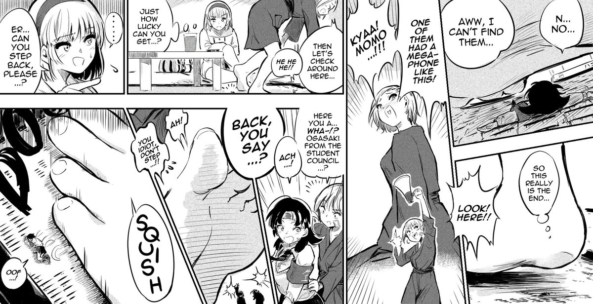 Always watch your step, when you've got a micro friend around you! 🚑🚑🚑🚑🚑 The third episode in the school trip arc is almost over, guys: next tweet, the conclusion! #tiny #giantess #SizeTwitter #HalfInchHigh