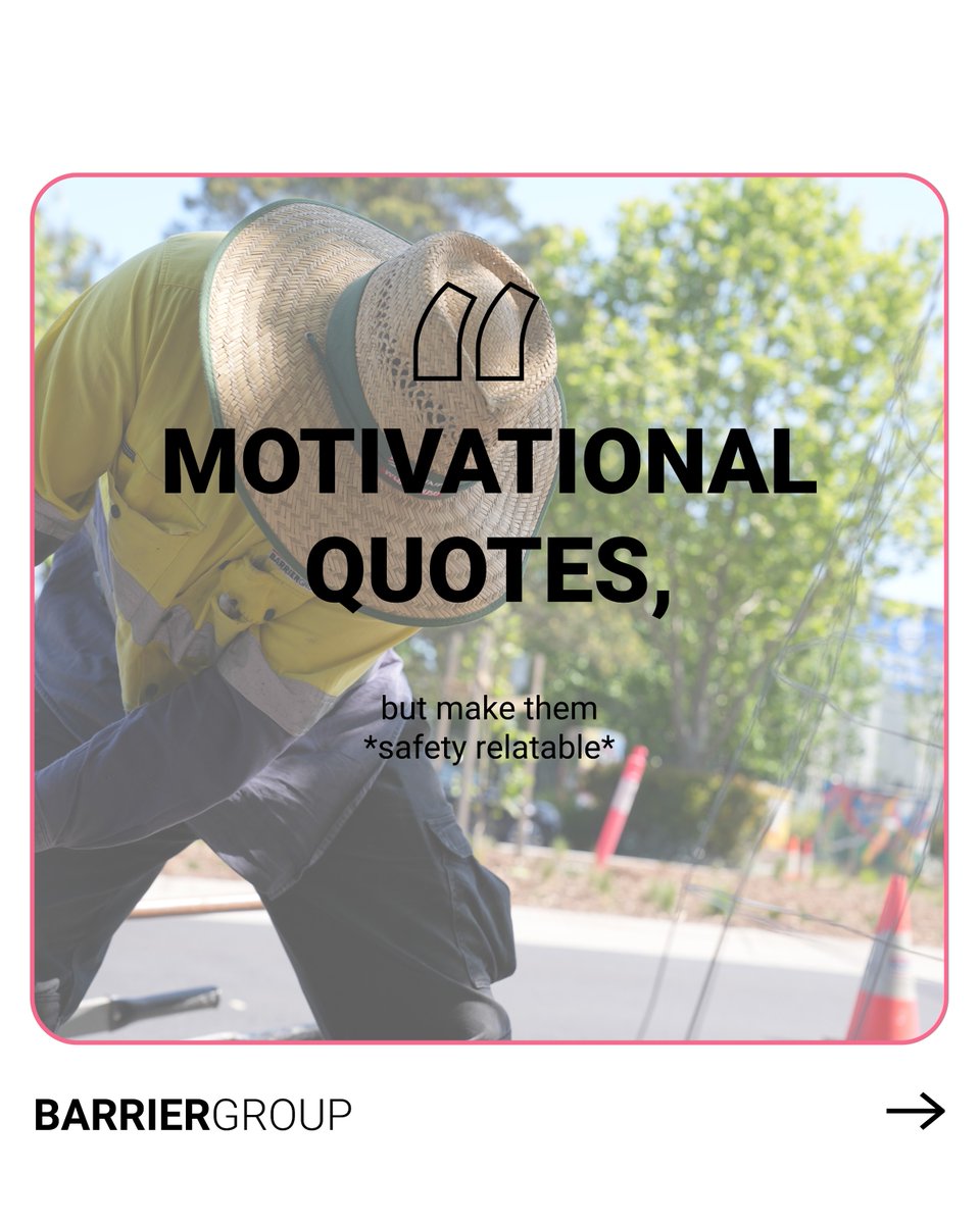 BarrierGroup's tweet photo. 𝐃𝐨 𝐲𝐨𝐮 𝐟𝐞𝐞𝐥 𝐦𝐨𝐭𝐢𝐯𝐚𝐭𝐞𝐝 𝐭𝐨 𝐠𝐞𝐭 𝐲𝐨𝐮𝐫 𝟐𝟎𝟐𝟓 𝐨𝐟𝐟 𝐭𝐨 𝐚 𝐬𝐚𝐟𝐞 𝐬𝐭𝐚𝐫𝐭?
*Screenshotting Slide 4*

#BarrierGroup #MotivationalQuotes #Quotes #Safety #SafetyFirst #Geelong #Melbourne #Sydney #Brisbane #Australia https://t.co/tzaH827ZuY