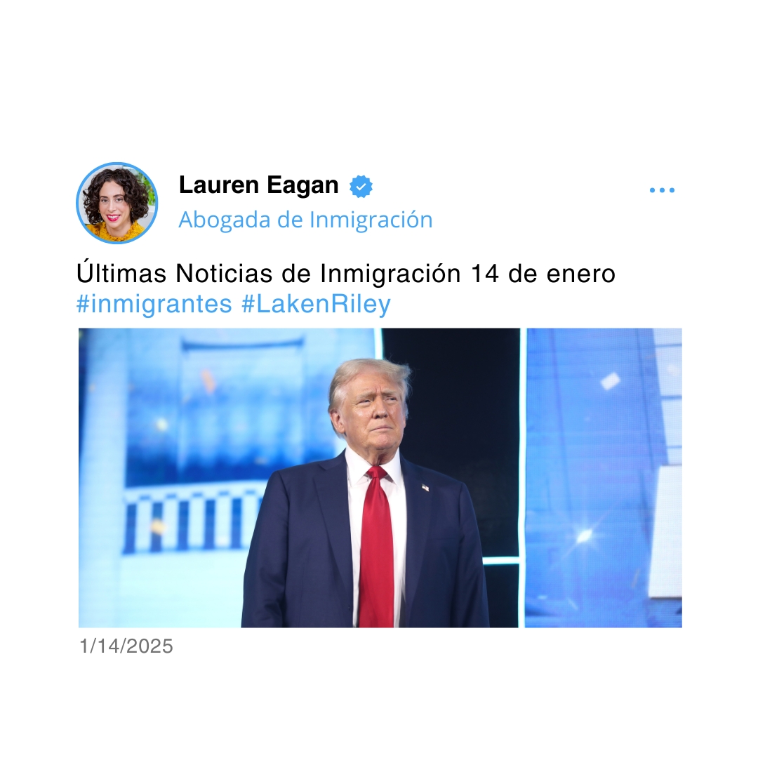 EaganImm's tweet photo. Últimas Noticias de Inmigración 14 de enero https://t.co/xrhAkLCwL2