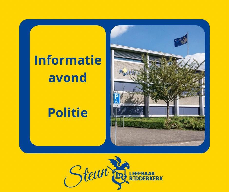 Leefbaarrkerk's tweet photo. Leefbaar Ridderkerk was aanwezig bij informatieavond voor raads- en burgerleden. Goed om te horen dat er een extra wijkagent voor Ridderkerk beschikbaar komt. Deze nieuwe wijkagent zal zich onder andere richten op ondermijning. https://t.co/DZ1xLbmXKZ