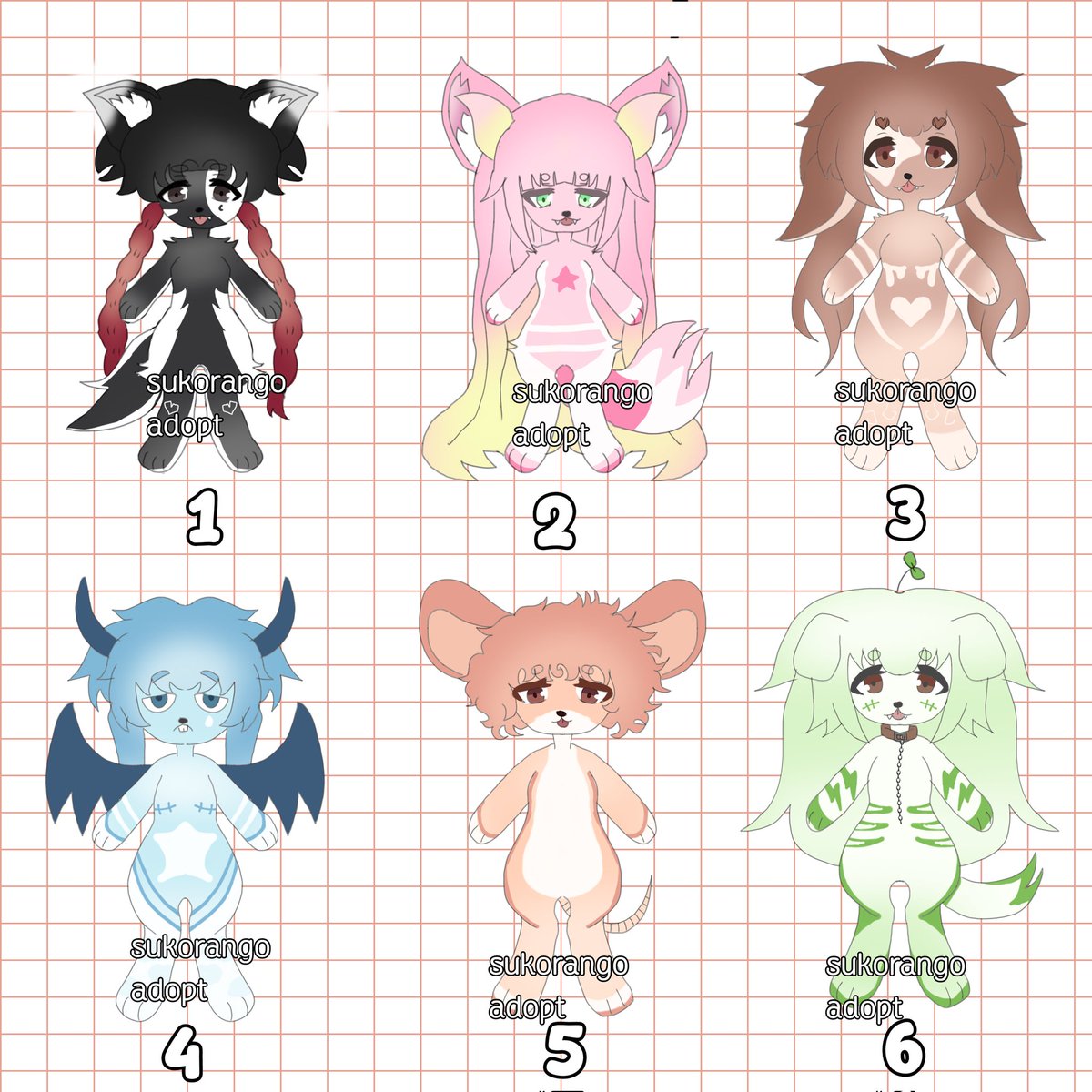 XaelSunray's tweet photo. Furry batch adoptables
8$ each (20 reais para brasileiros)
You Can buy It on My ko-fi (link on bio)
Paypal!!
They're also available on th!
https://t.co/IJxWMgaxo8
#adopt #adoptables #adoptablesbatch #furry #furryart #furryadopt https://t.co/D20434cNlI