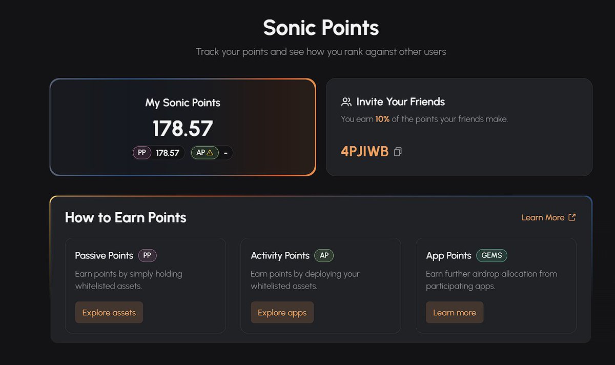 MightySerb_BTC's tweet photo. #FTMCOIN #S $S #Fantom #FTM $FTM #crypto #Sonic
🪂SONIC (ex FTM ) AIRDROP CAMPAIGN 🪂
🔹Want an $S airdrop allocation? To qualify, you’ll need to earn Sonic Points by holding and using whitelisted assets across various DeFi apps.
🔹Go to page: https://t.co/xOuYGCsjN7 and use reff code : 4PJIWB