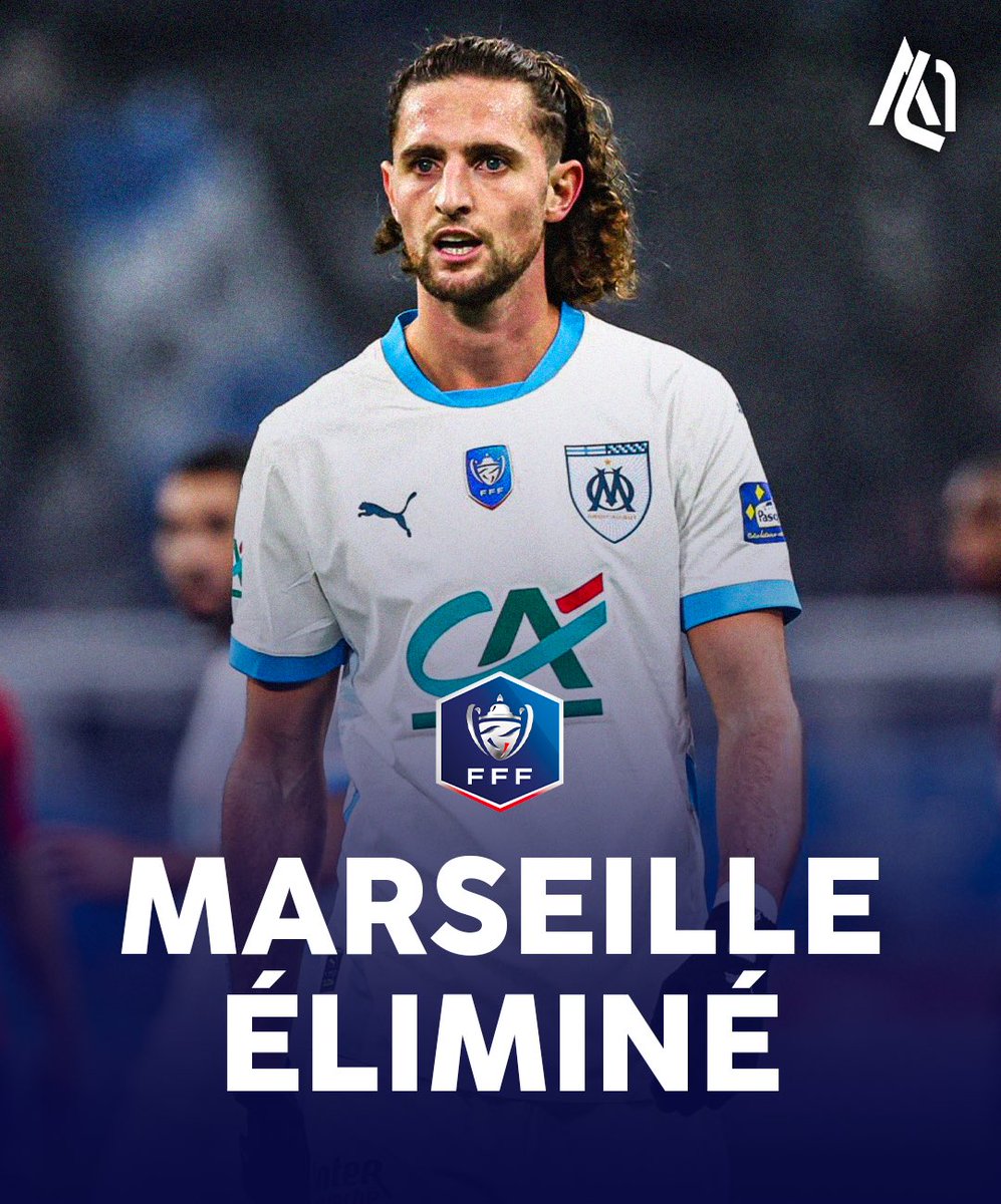 ActuL1_'s tweet photo. 🚨🚨🚨 OFFICIEL ! L’OM SORT DE LA COUPE DE FRANCE EN 8ES DE FINALE FACE À LILLE ! 🥶🩵🤍

AUCUN CDF DEPUIS 1989. ❌ https://t.co/gf9PdKDObV