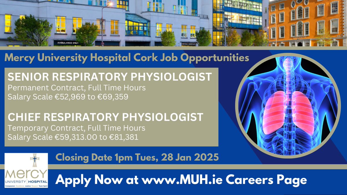 DeeORiordan8's tweet photo. #RespiratoryPhysiology roles at @Mercycork 

#SeniorRespiratoryPhysiologist. Perm, FT. Details: https://t.co/BeV2PSylD0

#ChiefRespiratoryPhysiologist role. Temp, FT Hours. Details: https://t.co/WnhiXZtDiX

#HSEJobs #NHSJobs #ClinicalMeasurement #IICMS #MPPM #PulmonaryLaboratory https://t.co/spuvptdrLa