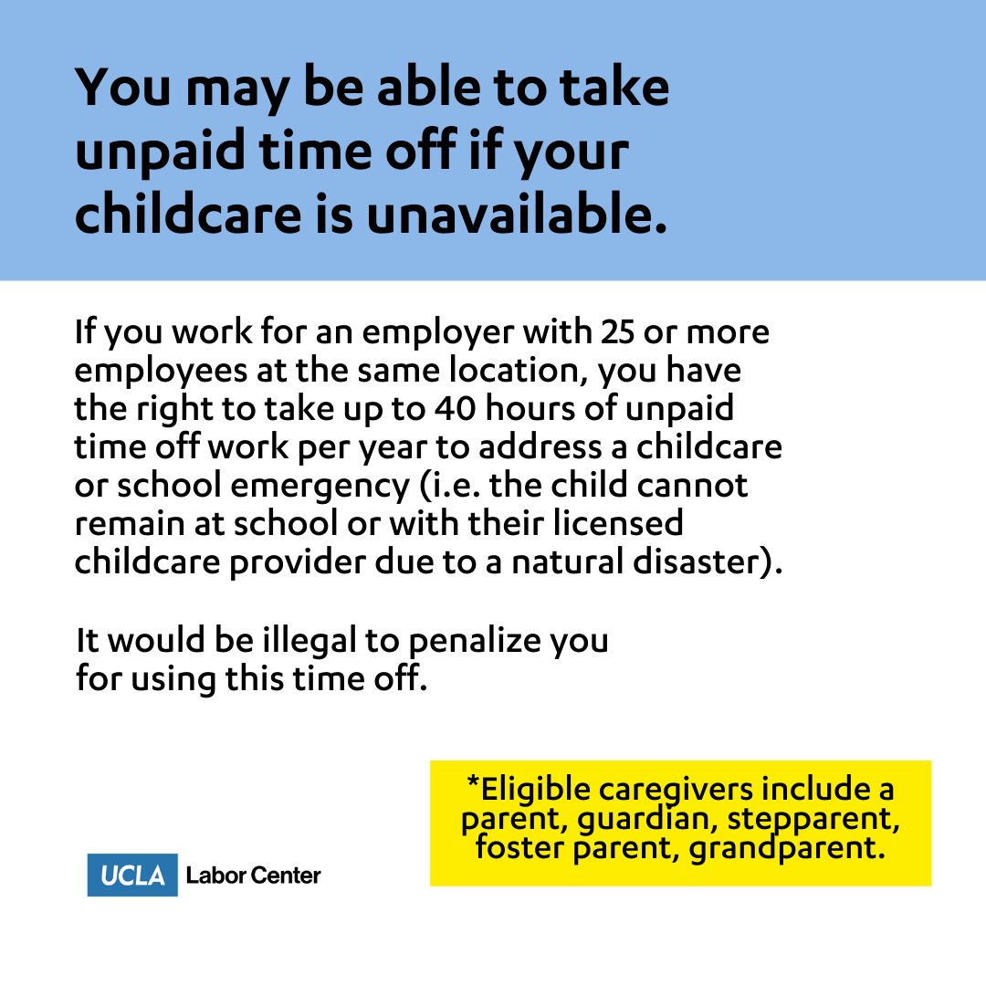 UCLALabor's tweet photo. @WorkLifeLawCtr has compiled know-your-rights information and resources for wildfire impacted workers who are pregnant, parenting, or providing care to a loved one.

Check out https://t.co/9IuwrynDtv for the comprehensive guide (available in English and Spanish) 🔗 https://t.co/il7g9ce4zQ