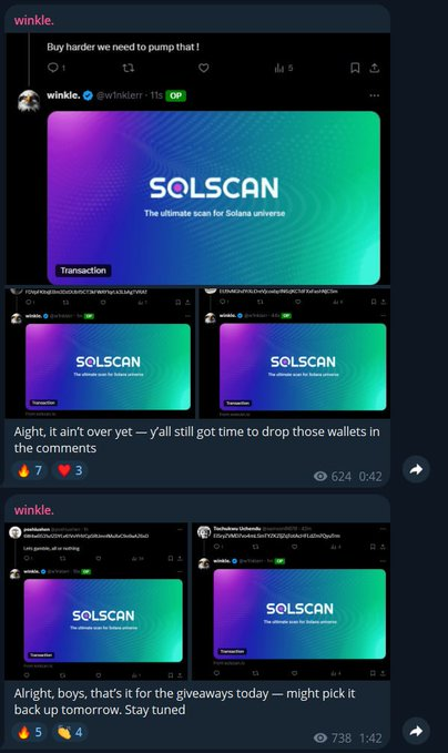 w1nklerr's tweet photo. I always reward my followers — today is no exception!

We’re giving away 1 SOL to ** lucky winners! Here’s how to join:

◼️ Like, RT, and comment why YOU should be chosen (on the first tweet in this thread).
◼️ Follow me and my Telegram channel.
Telegram: https://t.co/Gs80o0Rwe0 https://t.co/teKF27xZRM
