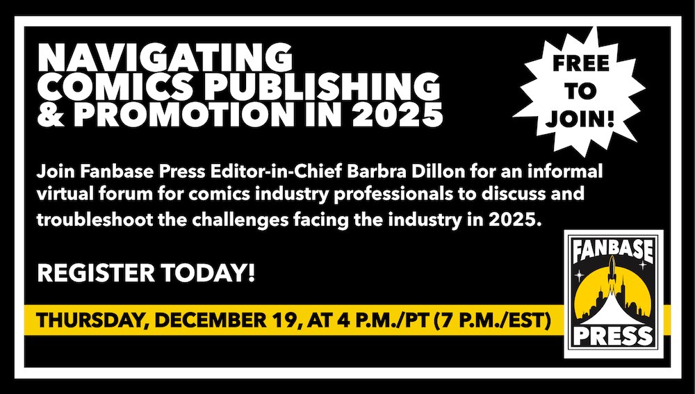 Fanbase Press (@fanbase_press) on Twitter photo ICYMI: <a href="/Fanbase_Press/">Fanbase Press</a>’ 1st Virtual Forum:
"Navigating Comics Publishing & Promotion in 2025" w/ <a href="/CharlesStickney/">Charlie Stickney LIVE on Kickstarter</a> <a href="/MelissMeszaros/">Melissa Meszaros</a> (<a href="/DontHidePR/">Don’t Hide PR</a>), Richard Zweiback, Jack Phoenix, and Eddie DeAngelini is now on <a href="/YouTube/">YouTube</a> youtube.com/watch?v=E-MkSz… ICYMI: <a href="/Fanbase_Press/">Fanbase Press</a>’ 1st Virtual Forum:
"Navigating Comics Publishing & Promotion in 2025" w/ <a href="/CharlesStickney/">Charlie Stickney LIVE on Kickstarter</a> <a href="/MelissMeszaros/">Melissa Meszaros</a> (<a href="/DontHidePR/">Don’t Hide PR</a>), Richard Zweiback, Jack Phoenix, and Eddie DeAngelini is now on <a href="/YouTube/">YouTube</a> youtube.com/watch?v=E-MkSz…