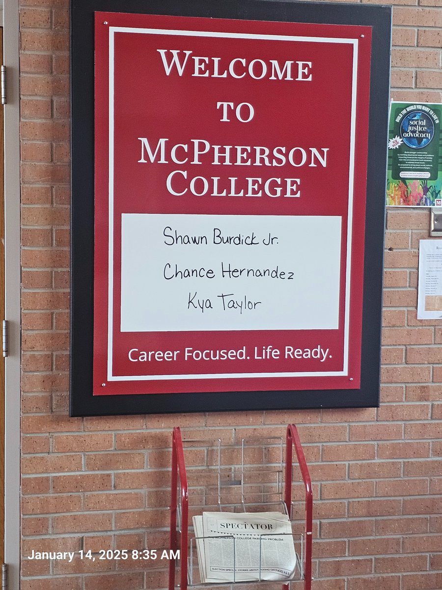 ShawnBurdickJr's tweet photo. Had a great offical visit today at McPherson College. Very nice campus and enjoyed myself. Had wonderful conversation with Coach Douglas. I like her method and her drive. We most definitely matched energy. #TMTRACK #TMSTRONG #WINORLEARN https://t.co/xKKVKgpxJU
