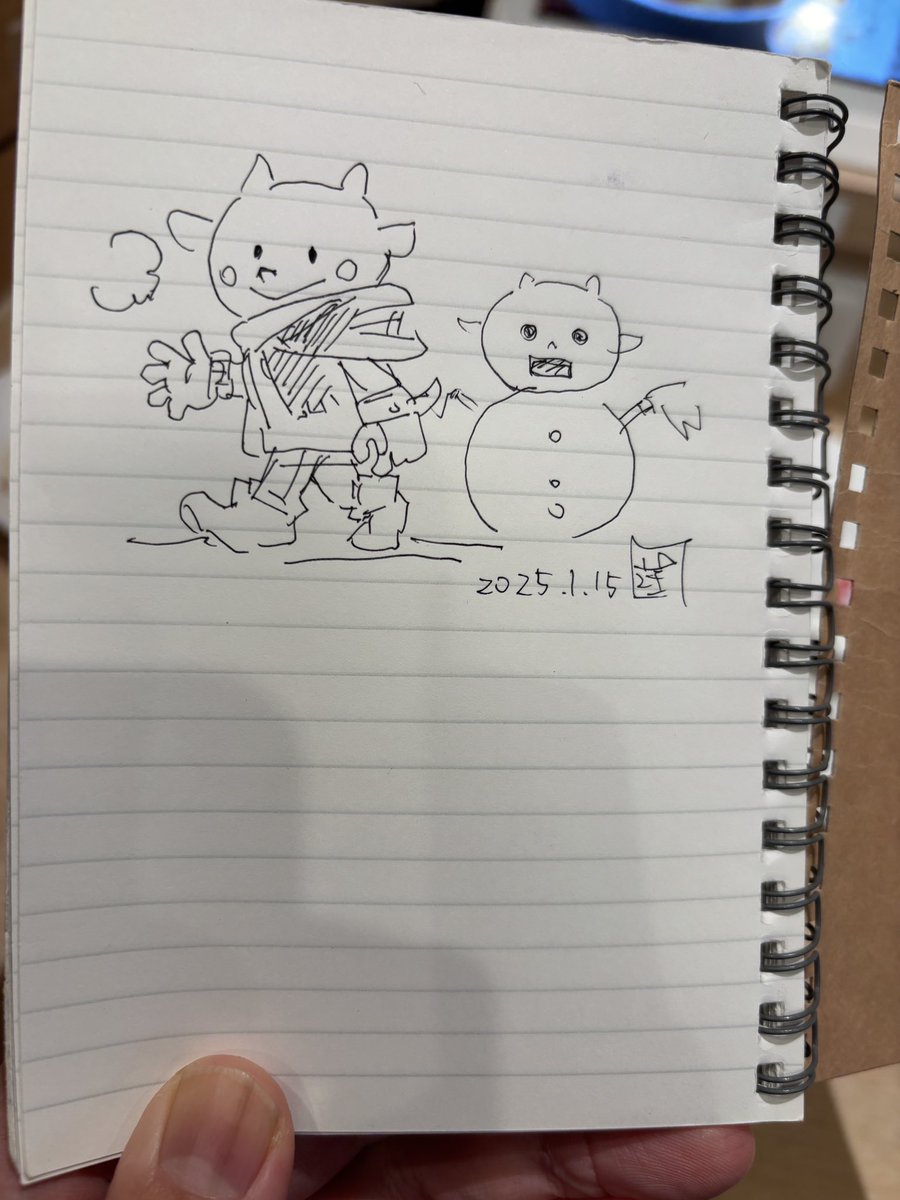 みんなも寒いからあったかくしてすごしてね。
#やぎのこやぎくん 