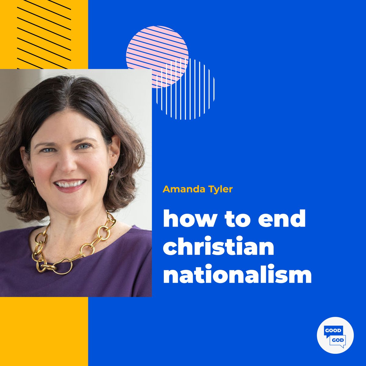 GoodGodProject's tweet image. Christian nationalism merges American and Christian identities, undermining religious freedom for all.

On Good God, Amanda Tyler of @bjconthehill discusses her book, How to End Christian Nationalism, and practical steps to protect democracy.

Watch here: bit.ly/4jeozGm