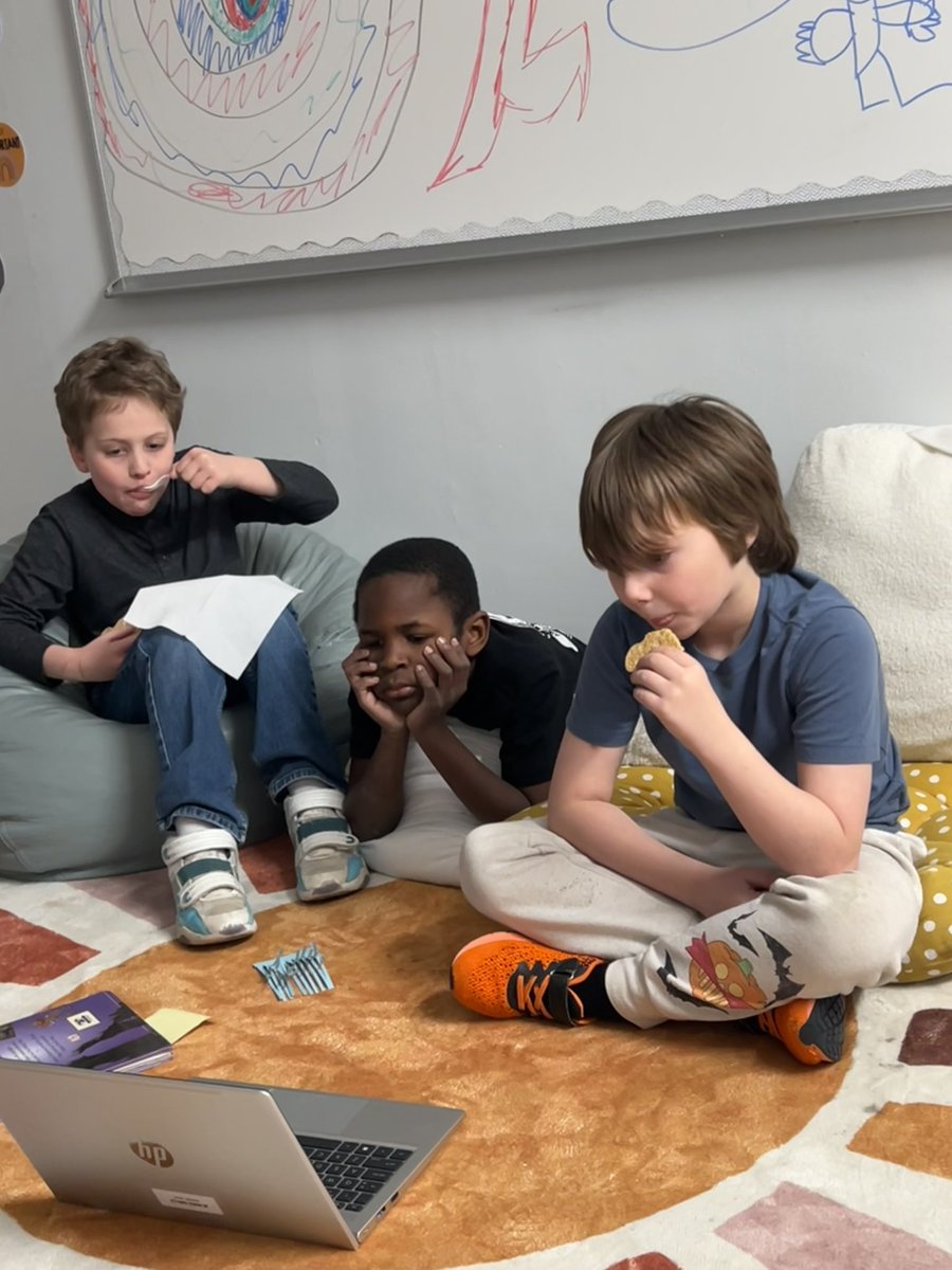 These hard workers earned a movie and snack in my office today! 🎥