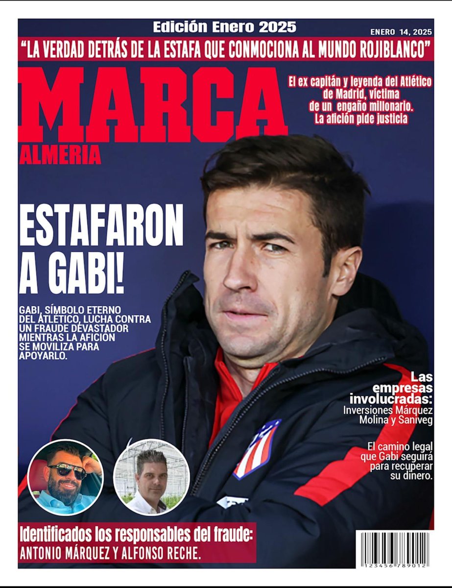 ¡ESTAFARON A GABI!
<a href="/marca/">MARCA</a>  El eterno capitán rojiblanco, víctima de una estafa millonaria en una inversión
agrícola en Murcia. #AtléticoDeMadrid  #JusticiaParaGabi