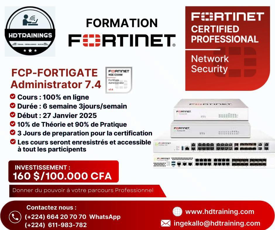 fatmofficiel's tweet photo. 🔐 Boostez vos compétences en cybersécurité avec notre formation FortiGate ! Et sécuriser votre avenir 🔐

investissez dans votre avenir et devenez un expert de la protection des réseaux grâce à FortiGate ! https://t.co/uk7C2b3zZ4
