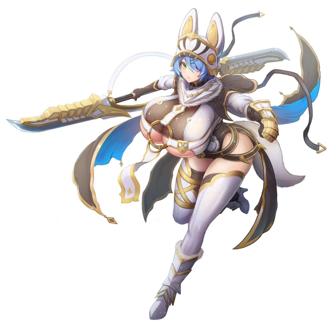 ちょいと公開遅くなってしまいましたが、FANZAGAMES様で配信中のオンラインゲーム、巨乳ファンタジーバーストにて、ヒサラのデザイン、イラストを担当させていただきました!ゲーム内ではほかのシーンもあったり、スキル発動ですごい揺れたりします! 