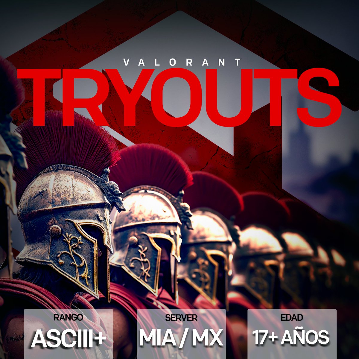 SpartansNation_'s tweet photo. Iniciamos el año con tryouts para nuestro equipo de VALORANT LAN. Si cumples con los requisitos envíanos DM para que te mandemos el formulario de aplicación. #GoSpartans #VALORANT #TRYOUTS https://t.co/8vzVShFpf4