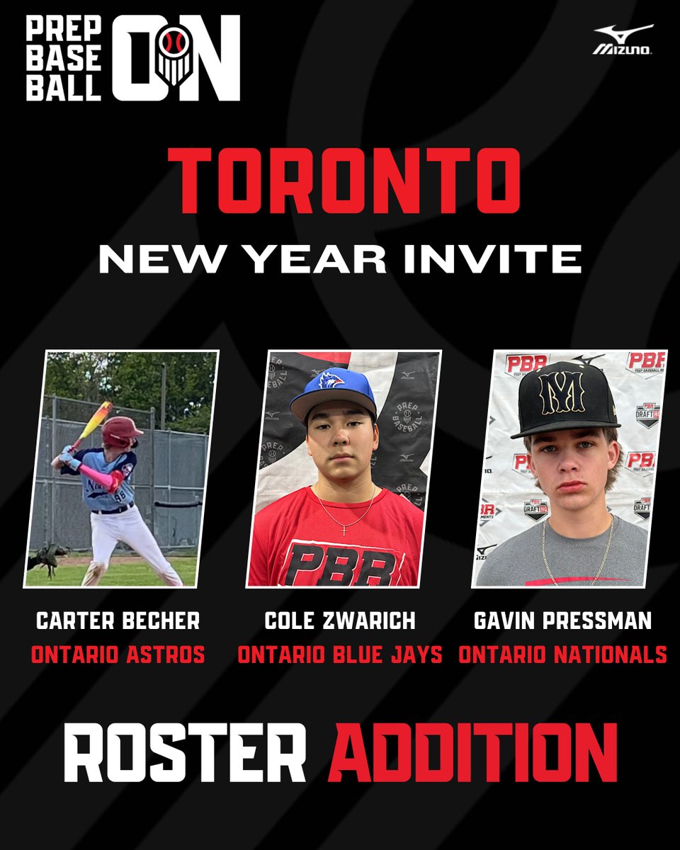 PrepBaseballON's tweet photo. 🔴𝓡𝓸𝓼𝓽𝓮𝓻 𝓐𝓭𝓭𝓲𝓽𝓲𝓸𝓷𝓼⚪️

⚾ 2025 Toronto New Year Invite
🗓️ February 22
📍 The Yard Athletic Centre

Events ➡️ https://t.co/sTCF8R40Fh https://t.co/63DyAvGKVU