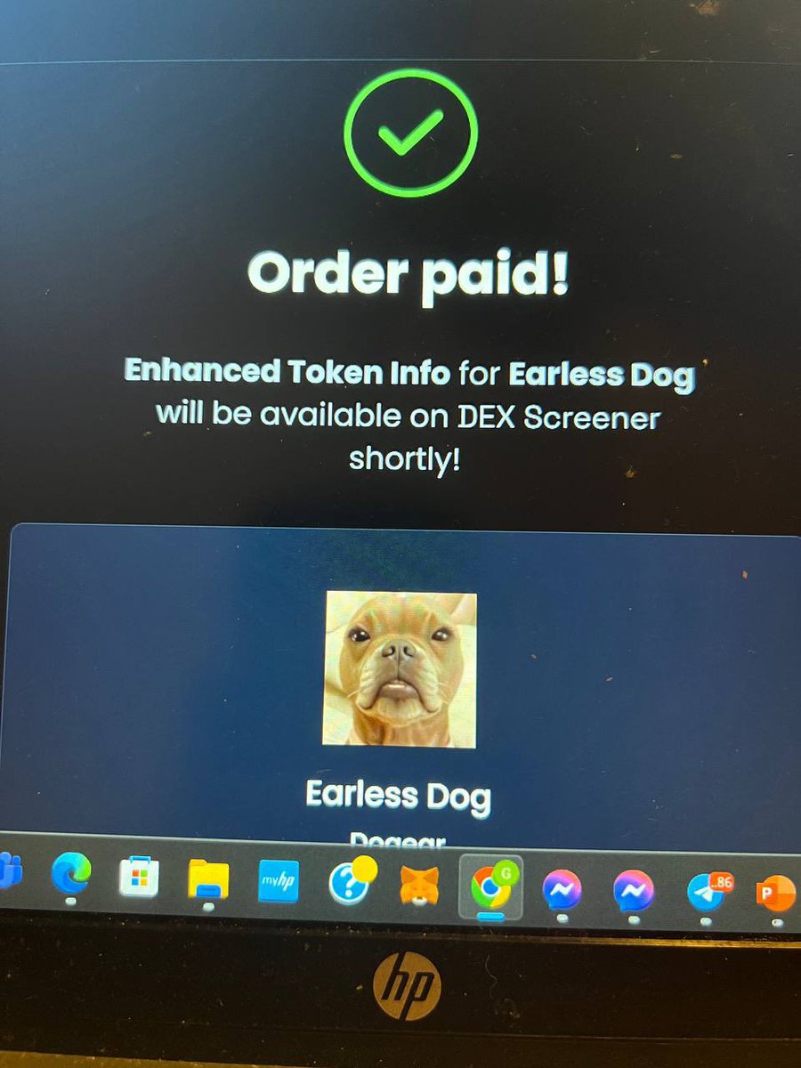 dogearSolana's tweet photo. Boom 💥 

Just like that we have paid Dex!  

Only way from here is up 🚀 https://t.co/8M57B7OMW8