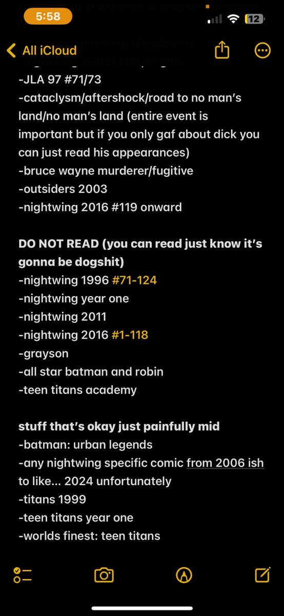 nightwingshq's tweet image. unfinished unrefined idgaf nightwing reading list or whatever