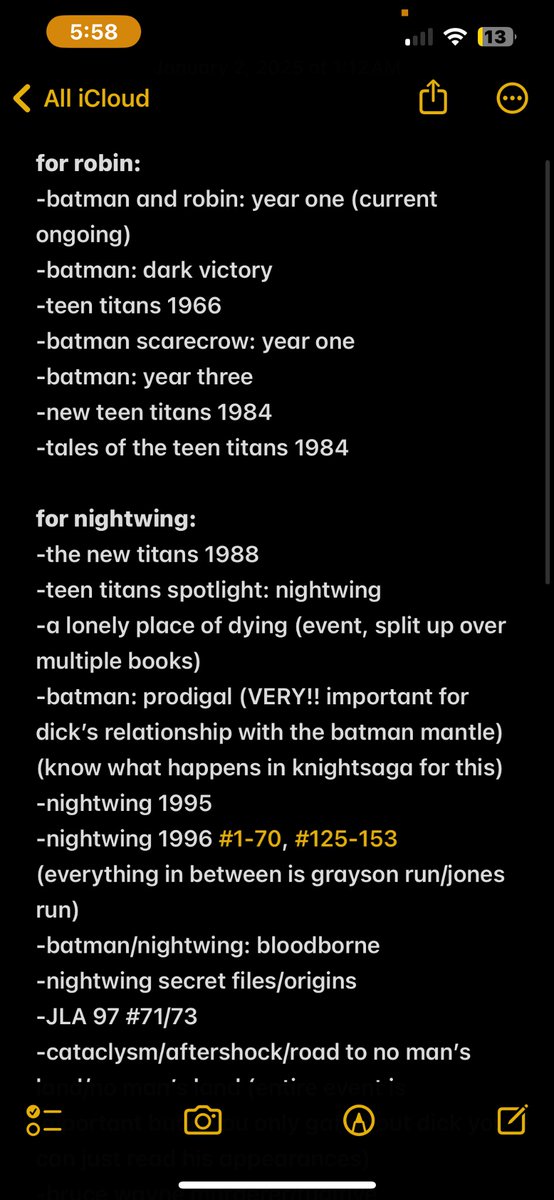 nightwingshq's tweet image. unfinished unrefined idgaf nightwing reading list or whatever