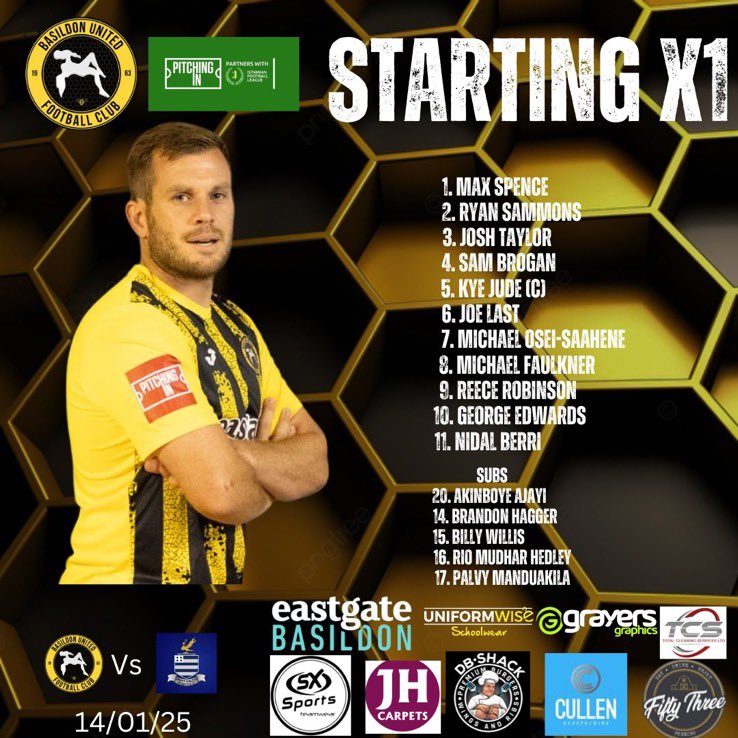Very happy to make my full first team debut and get 90 minutes under my belt. <a href="/BasUtdFC/">Basildon United Football Club 🐝</a> v <a href="/TheMotormen/">Redbridge Football Club</a>.
