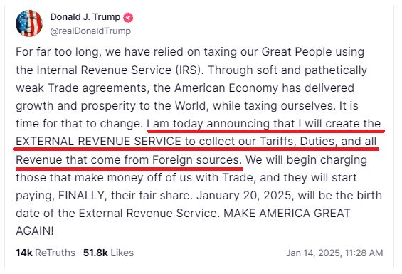 Tariffs and customs duties on imports are paid by U.S. importers.  Foreign companies don't pay our tariffs on their exports to the U.S.